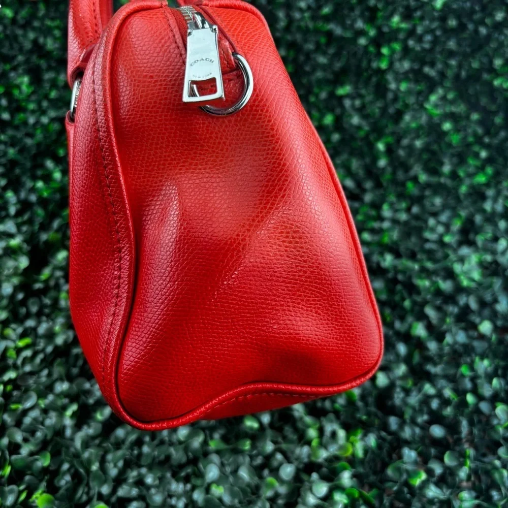 COACH MINI BENNETT SATCHEL FEATURING ORANGE PEBBLES LEATHER